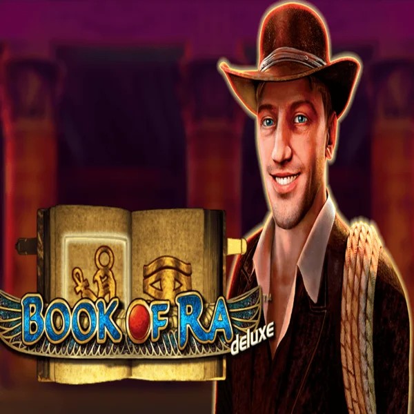 Book of Ra Deluxe casino game by Novomatic – featured logo at Slotmafia Casino